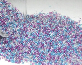 mermaid mix half ounce / 14 grams glass microbead miniature kawaii sprinkles Supplies