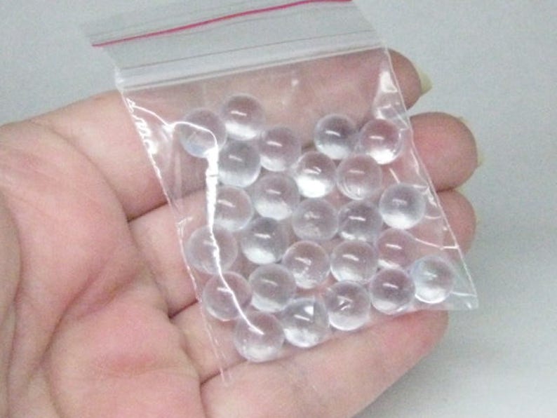 clear marbles glass 8mm balls 25 pieces undrilled no hole miniature supplies image 1