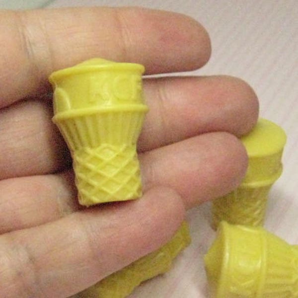 Miniature Ice cream cones rubber sized for 18 inch dolls DIY play kawaii sweets icecream cone deco charm base 28mm x 21mm choose 1 - 3 pc