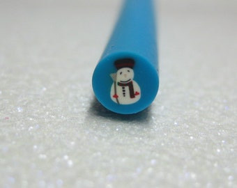 Snowman polymer clay canes winter 1pcs for miniature foods decoden and nail art supplies