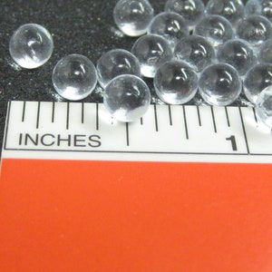 clear marbles 5mm glass balls no hole 50 or 100 pieces miniature supplies mini tiny image 5