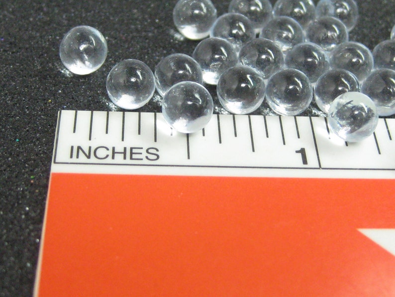 clear marbles 5mm glass balls no hole 50 or 100 pieces miniature supplies mini tiny image 5