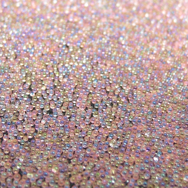 caviar beads Pink Sunset microbeads iridescent translucent kawaii fake sprinkles mix micro marbles nail art miniature tiny balls