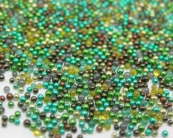 glass microbeads, swamp monster micro marbles, tiny caviar beads, no hole miniature fake sprinkles, decoden kawaii supp