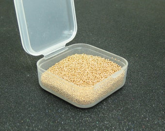 micro marbles pale golden copper half ounce / 14 grams glass miniature metallic microbead sprinkles Supplies
