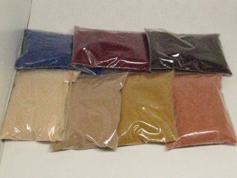 flocking powder half ounce weight 23 colors available pink blue gray black yellow purple white orange red green brown tan beige image 4