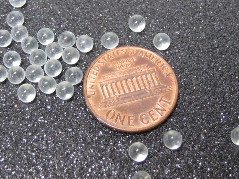 3.5mm micro marbles clear glass beads no hole 24 grams Etsy