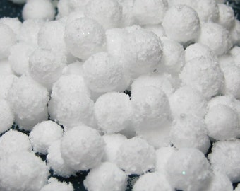 Miniature snow balls winter craft DIY snowballs 3mm - 11mm diameter foam craft decoration dollhouse embellishment kawaii decoden