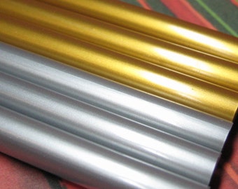 hot glue sticks gold and silver metallic 6pc kawaii opaque holiday wedding anniversary crafts