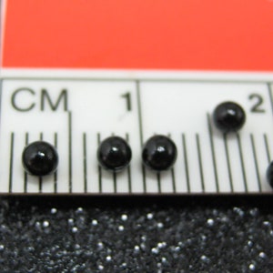 large micro marbles black opaque 2.5mm microbeads half ounce / 14 grams glass miniature Supplies image 7