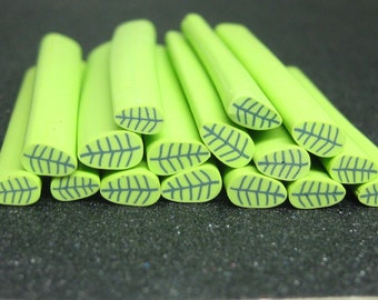 green leaf cane polymer clay leaves miniature uncut diy 1pc for decoden and kawaii projects scrapbooking craft supplies