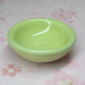 celery dollhouse miniature mixing bowl ceramic 1:12 scale one inch or playscale kitchen dish image 1