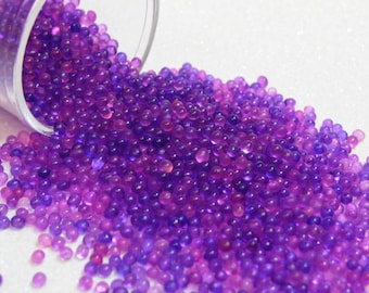 2mm grape mix kawaii sprinkles half ounce / 14 grams glass microbead miniature micro marbles dollhouse miniature