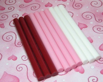 kawaii deco sticks hot glue stick 10pc kawaii deco sticks red white pink opaque cherry vanilla strawberry drizzle