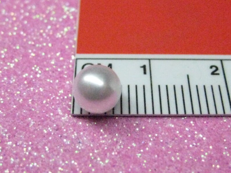 6mm faux pearls undrilled glass white without hole 6pcs for jewelry making or repair cell phone deco and kawaii projects image 5