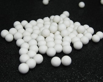 6mm ceramic marbles, undrilled balls, no hole bisque spheres, decoden pieces for decoration and embellishment, miniature