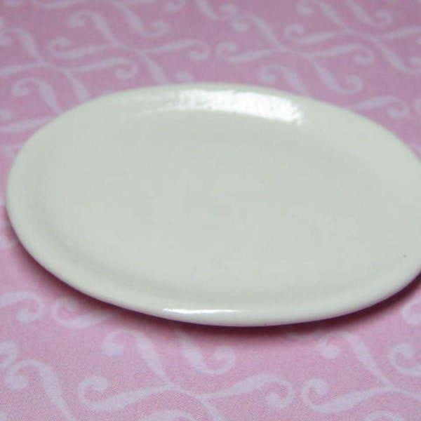 Playscale Miniature platter 1:6 scale serving platter white ceramic Supplies