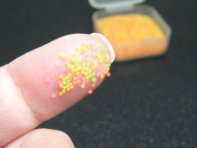 caviar nail art kawaii sprinkles tropical citrus mix microbeads micro marbles glass no hole beads dollhouse miniature candy fake sweets image 2