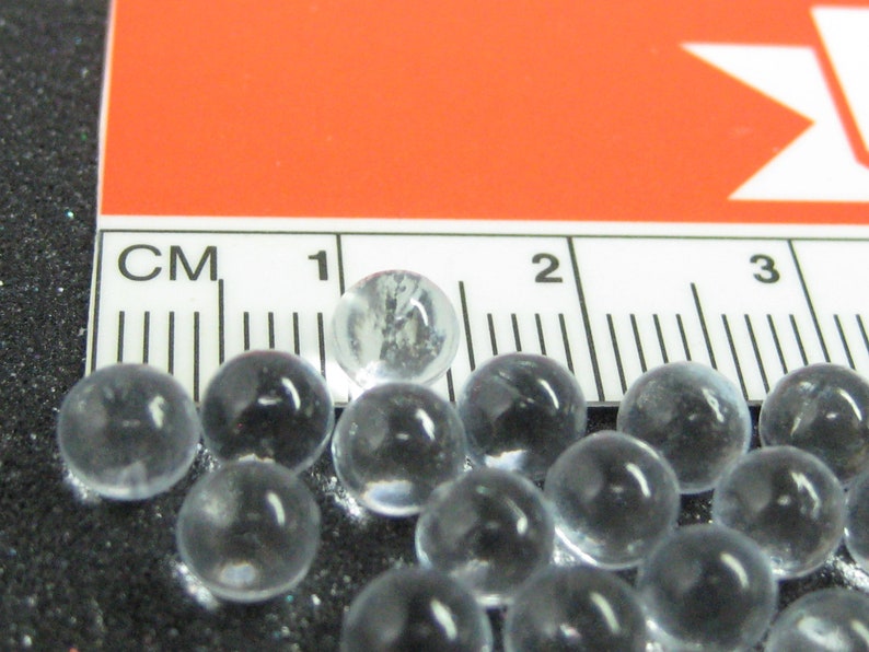 clear marbles 5mm glass balls no hole 50 or 100 pieces miniature supplies mini tiny image 8
