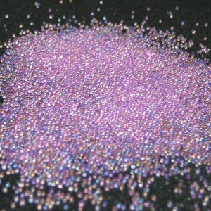 Women Colorful AB Multi Glass Micro Beads No Hole Nail Art Caviar  Microbeads 3D