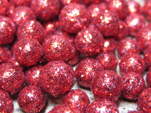 Mini Red Glitter Balls Foam Deco Marbles 3mm to 8mm Heaping - Etsy