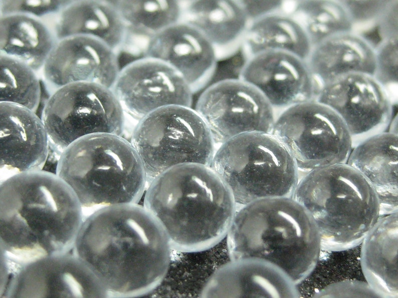 clear marbles 5mm glass balls no hole 50 or 100 pieces miniature supplies mini tiny image 4