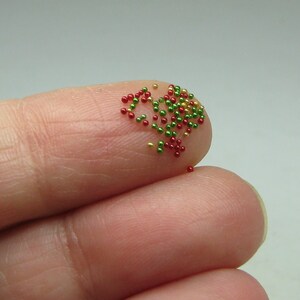 micro marbles christmas holiday color mix 14 grams glass microbead miniature kawaii sprinkles Supplies image 2