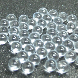 clear marbles 5mm glass balls no hole 50 or 100 pieces miniature supplies mini tiny image 1