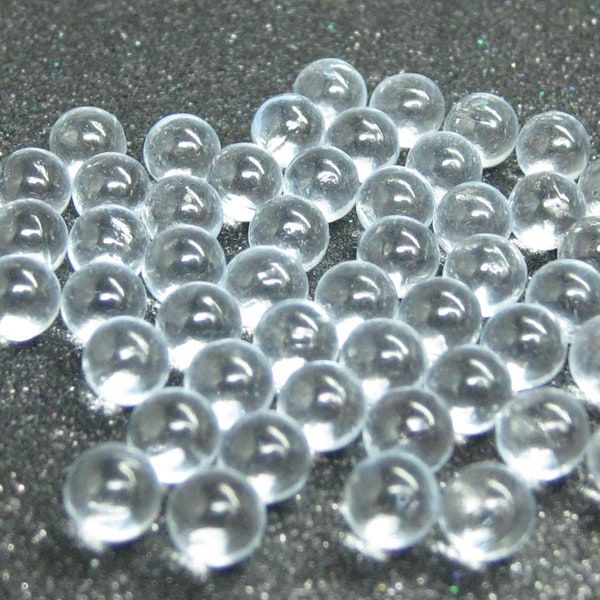 clear marbles 5mm glass balls no hole 50 or 100 pieces miniature supplies mini tiny