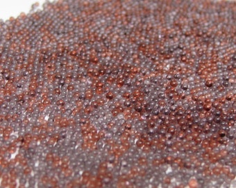 chocolate 1mm - 1.25mm translucent solvent resistant kawaii fake sugar sprinkles microbeads 14 grams micro marble beads miniature no hole