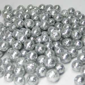 tiny silver glitter balls foam 3mm to 8mm miniature deco marbles heaping tablespoon / 15ml mini crafts kawaii decoden polystyrene image 1