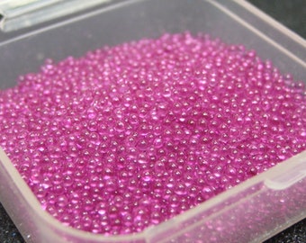 micro marbles 1mm orchid glass microbeads miniature purple translucent kawaii sprinkles solvent resistant Supplies