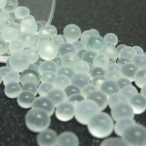 mixed micro marbles frosty glass balls 4mm 5mm miniature undrilled beads tablespoon by volume image 1