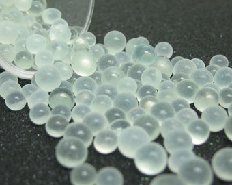 mixed micro marbles frosty glass balls 4mm 5mm miniature undrilled beads tablespoon by volume