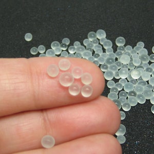 mixed micro marbles frosty glass balls 4mm 5mm miniature undrilled beads tablespoon by volume image 2