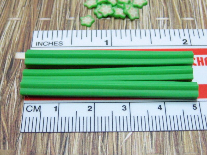 Polymer clay canes fruit 1pc starfruit uncut for miniature foods decoden and nail art supplies carambola image 2