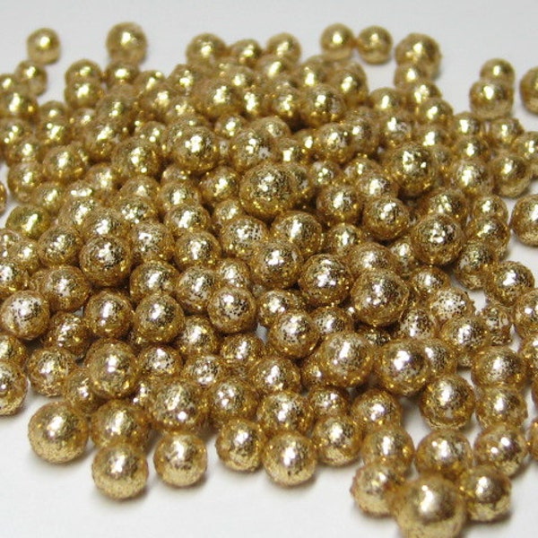 Miniature gold glitter balls foam 3mm to 6mm deco marbles heaping tablespoon / 15ml for mini crafts kawaii decoden tiny