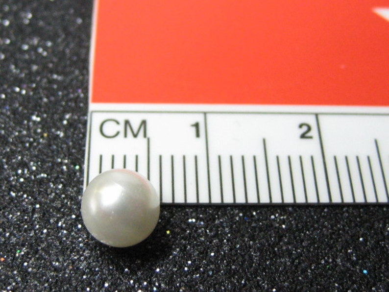 6mm faux pearls undrilled glass white without hole 6pcs for jewelry making or repair cell phone deco and kawaii projects image 3