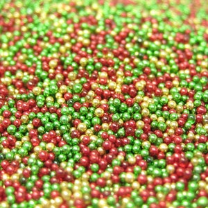 micro marbles christmas holiday color mix 14 grams glass microbead miniature kawaii sprinkles Supplies image 1