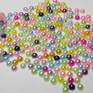 tiny faux pearls assorted 2mm flat back cabochons 350pcs for nail art scrapbooking cell phone deco jewelry and kawaii projects image 4