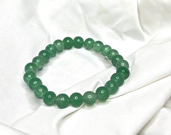 Pulseira de Aventurina: Pulseira de Cristal Verde Natural para Cura