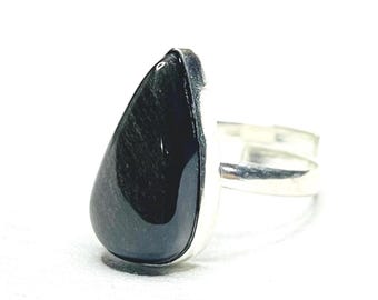 Natural Black Hakik  Stone and 925 Sterling Silver Gemstone Jewellery