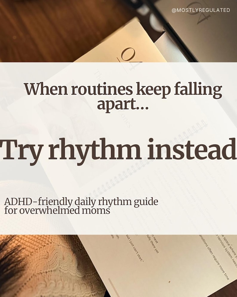 ADHD Mom Daily Rhythm Guide | Overwhelmed Moms Executive Function Support (PDF) image 1