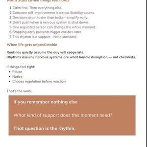 ADHD Mom Daily Rhythm Guide | Overwhelmed Moms Executive Function Support (PDF) image 5
