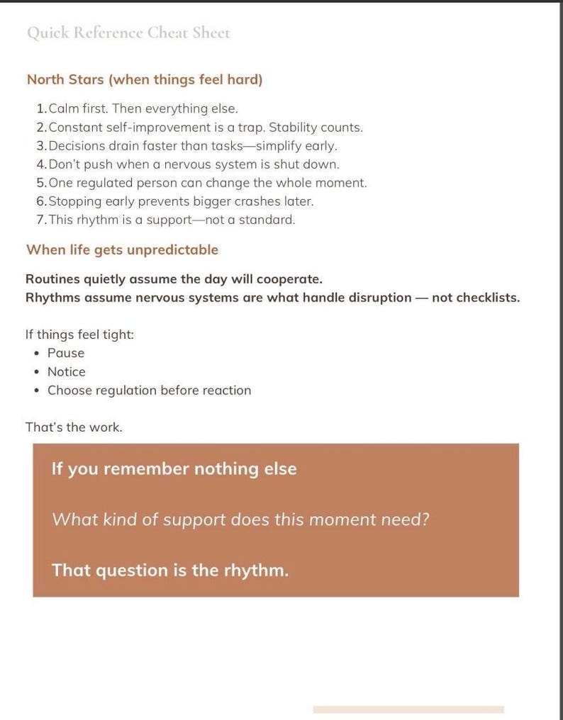 ADHD Mom Daily Rhythm Guide | Overwhelmed Moms Executive Function Support (PDF) image 5