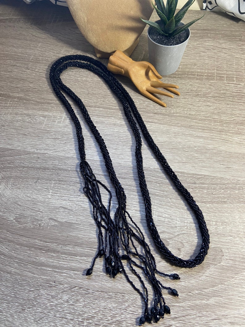 Art Deco Flapper Lariat Necklace