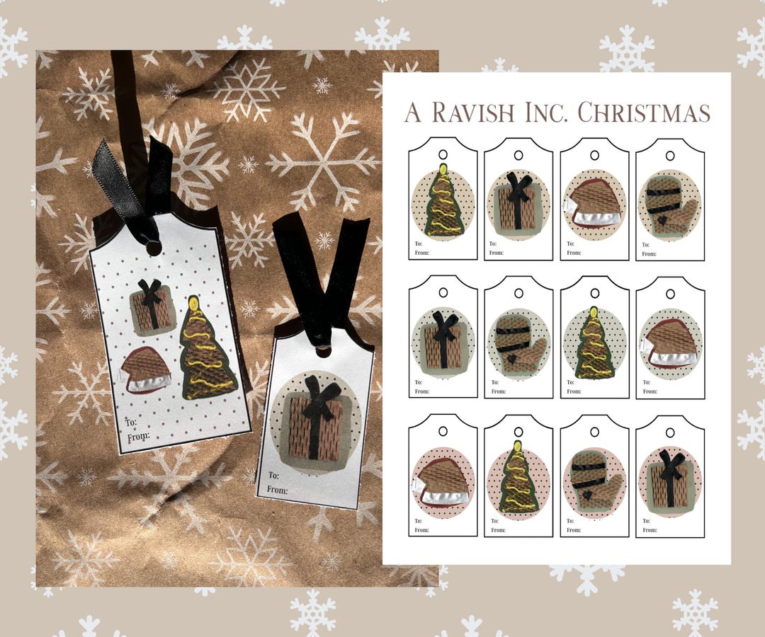 Preppy Rustic Christmas Gift Tags - Etsy