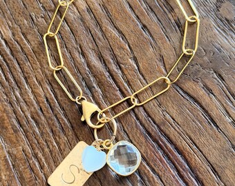 Large Paperclip Charm Bracelet