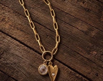 Paperclip Charm Necklace