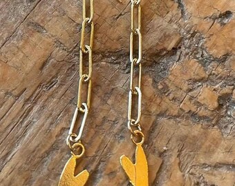 14kt Gold Filled Paperclip Heart Earrings